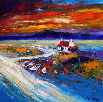Croft and big peat stack South Uist 24x24 Croft and big peat stack South Uist 24x24